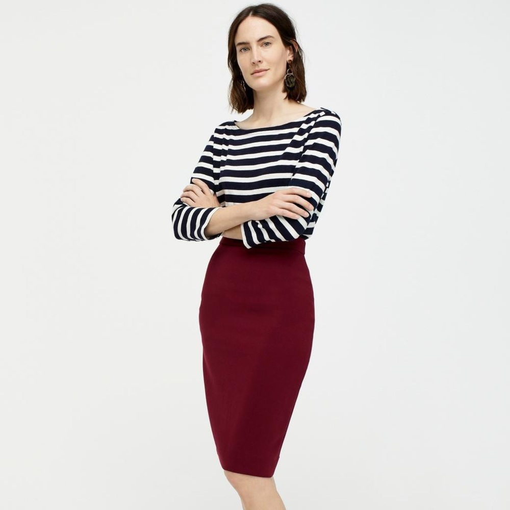 J.Crew Mercantile Double Surge Wool Pencil Skirt, size 4
